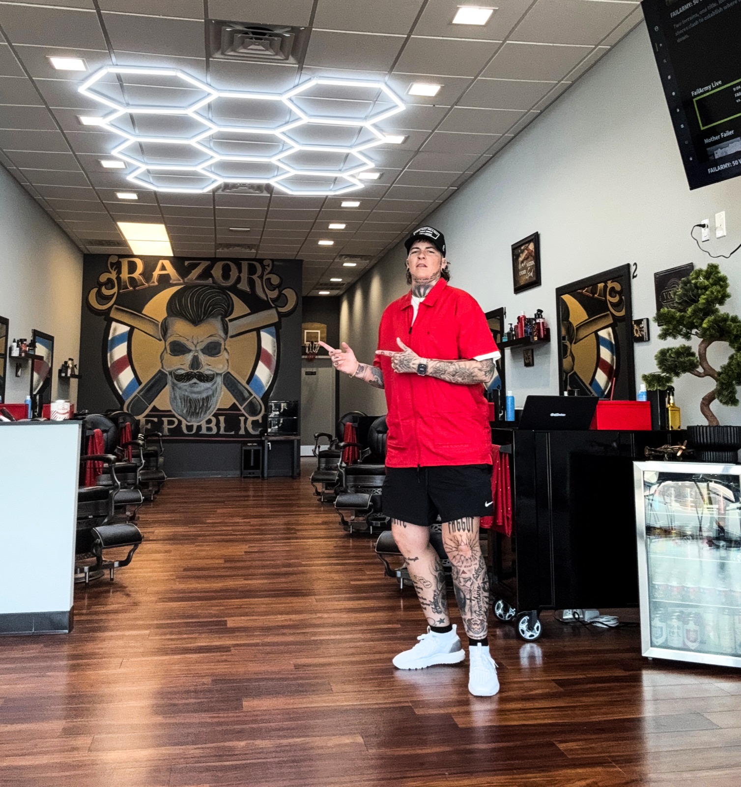 Brittany Parker in the Razor Republic shop